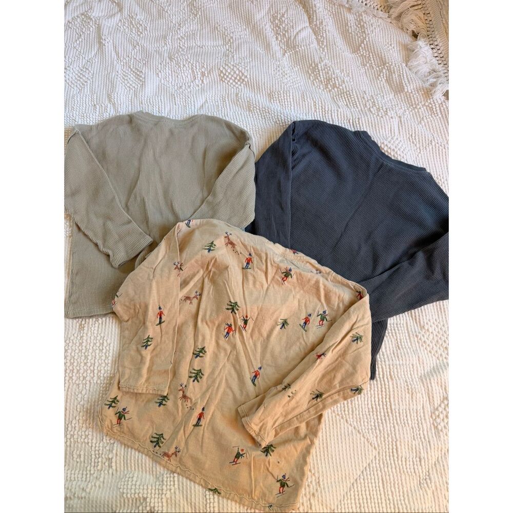 3pc Boys Size 4 Long Sleeve Bundle Zara Waffle - Picture 10 of 10